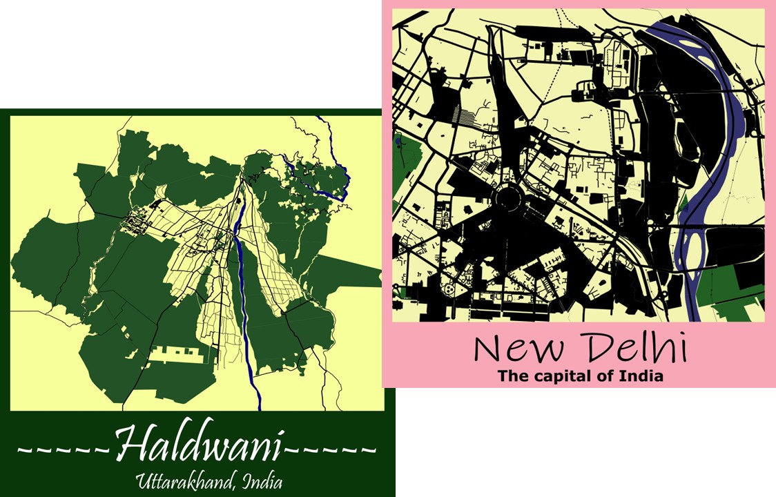 Minimalist map designing